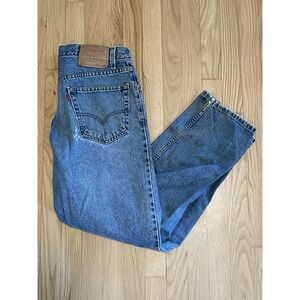 Vtg Levis 505 Jeans Mens 34x30 Blue Denim Straight Y2K Medium Wash Workwear